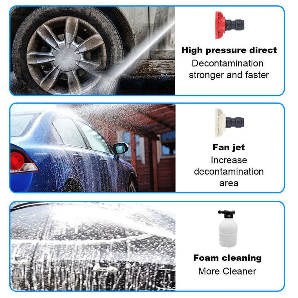 300W Cordless High Pressure Car Washer Spray Water Gun 12000mAh Battery Foam Generator Car Washing Machine for Everyday Use