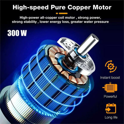 300W Cordless High Pressure Car Washer Spray Water Gun 12000mAh Battery Foam Generator Car Washing Machine for Everyday Use