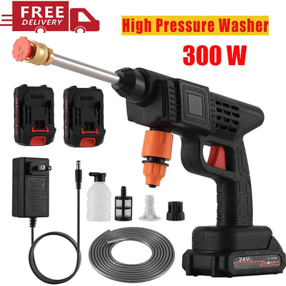 300W Cordless High Pressure Car Washer Spray Water Gun 12000mAh Battery Foam Generator Car Washing Machine for Everyday Use