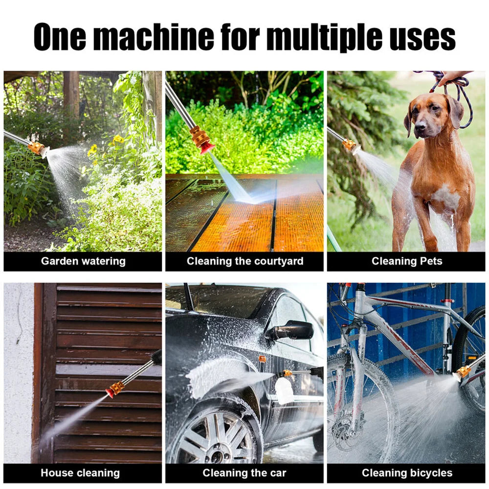 300W Cordless High Pressure Car Washer Spray Water Gun 12000mAh Battery Foam Generator Car Washing Machine for Everyday Use