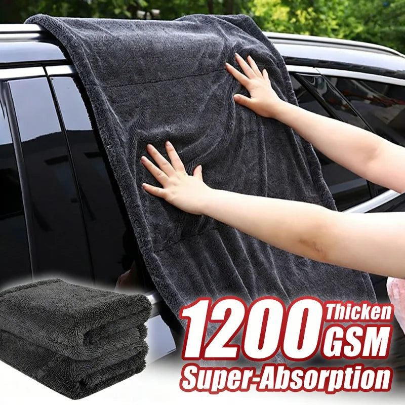 40X60Cm/60*90Cm 1200GSM Car Wash Microfiber Towel Car Cleaning Drying Auto Washing Cloth Micro Fiber Rag Car Accessories